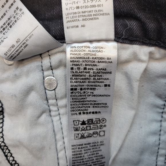 Levis 541 Jeans Mens 36x30 Black Athletic Tapered Dark Wash Mid Rise Denim - Picture 7 of 11